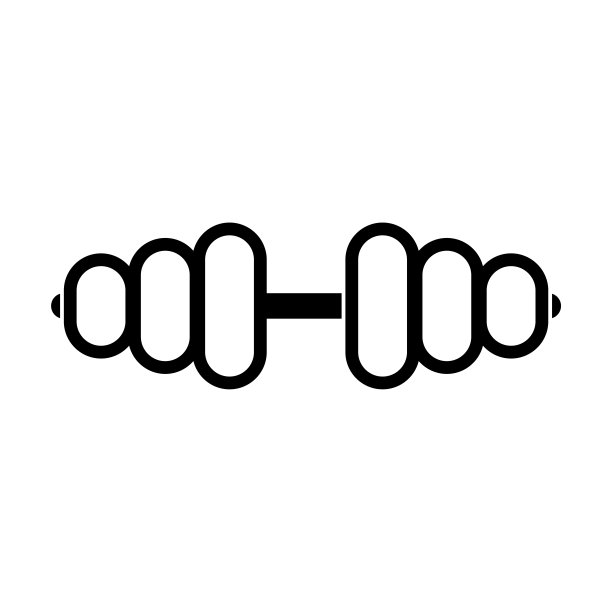 哑铃图标，运动矢量，健身房插图图片下载
