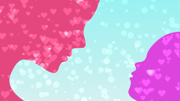 母亲和儿子的脸插图为母亲节，儿子和母亲的爱和母亲的关怀图片下载