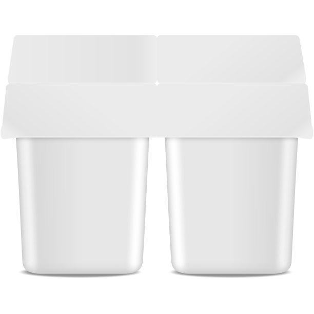 酸奶包装模型图标塑料杯矢量图片下载