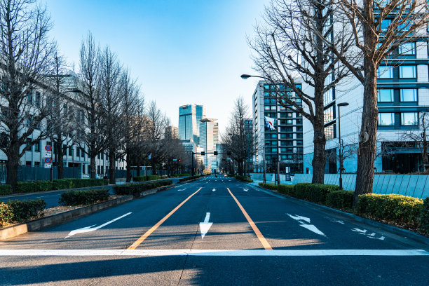 东京空荡荡的城市街道图片下载