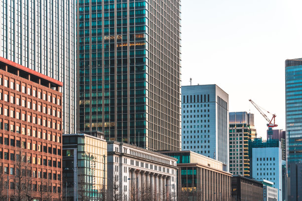 东京，建筑集团。丸之内的城市景观图片下载