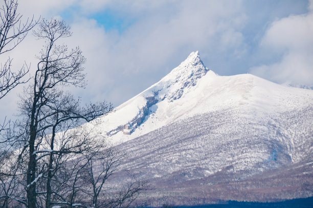 北海道Komagatake山的冬天图片下载