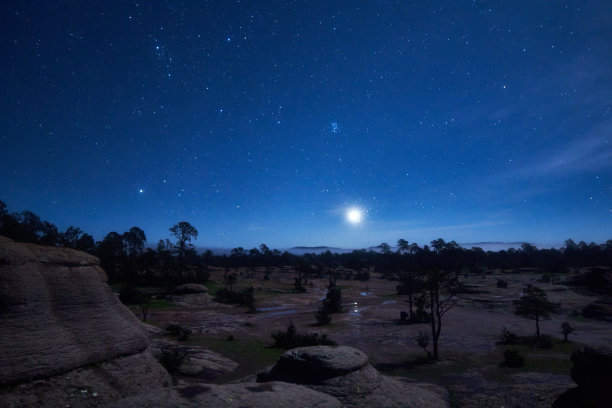 杜兰戈墨西基洛石花园的夜景图片下载
