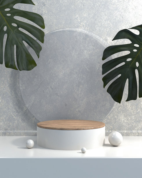 玻璃怪兽展示产品展柜3d渲染。图片下载