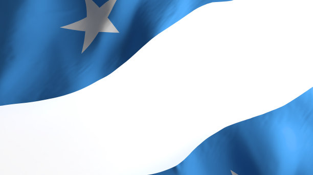 国旗背景图片，风吹旗帜，三维渲染，索马里国旗图片下载