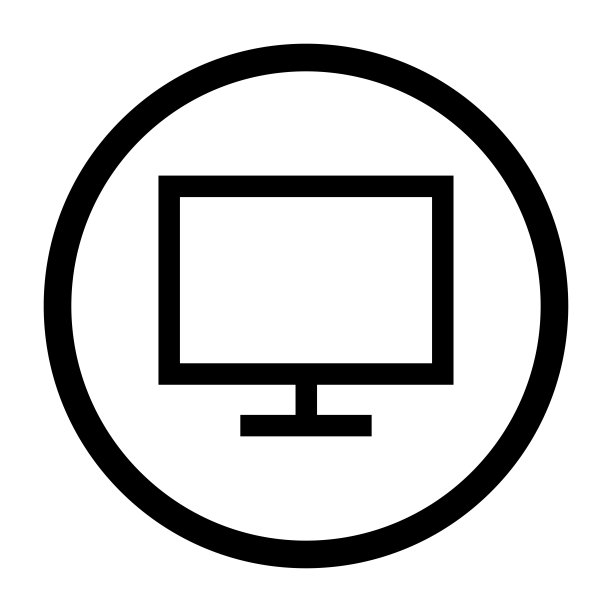 计算机显示器线路图标。图片下载