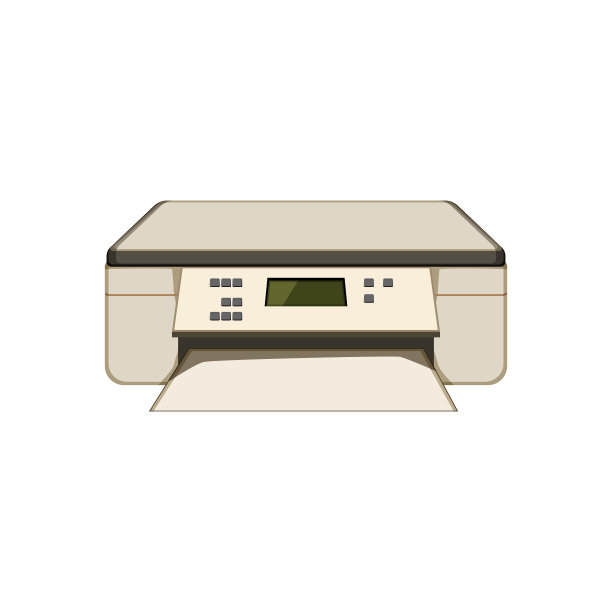 电脑照片打印机卡通矢量插图图片下载