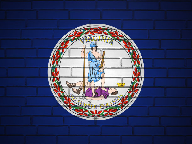砖墙弗吉尼亚州旗图片下载