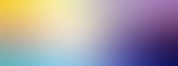 蓝黄色和紫色渐变背景。长条横幅，复制空间。化妆品广告的准备工作。图片下载