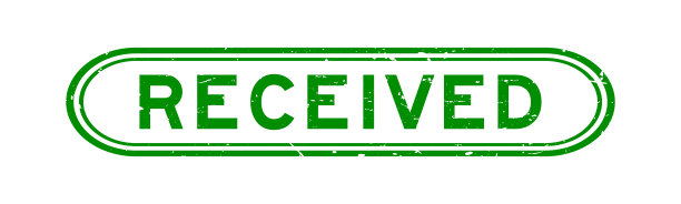 grunge风格绿色收到字橡胶印章印章在白色背景图片下载