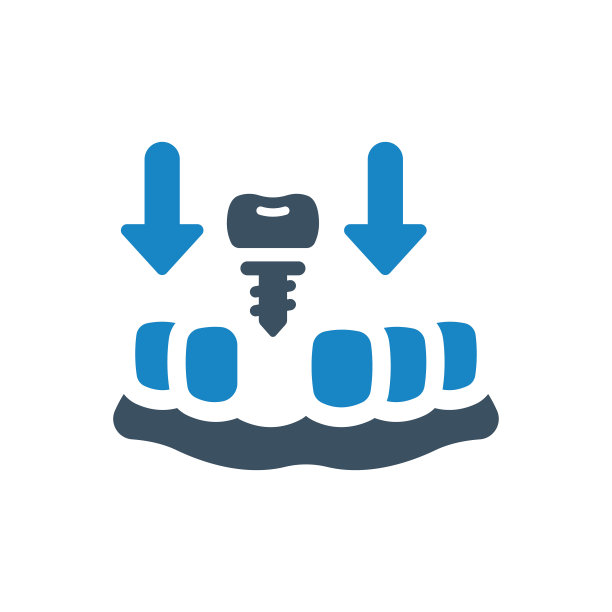 牙齿植入图标矢量插图图片下载