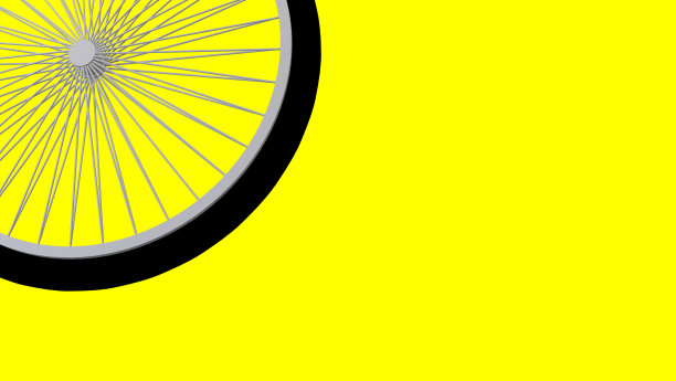 带轮胎的自行车车轮和带多辐的轮辋图片下载