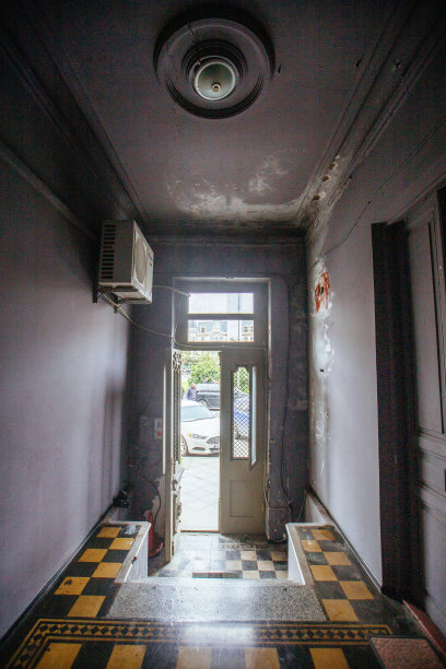 废弃豪宅入口大厅图片下载