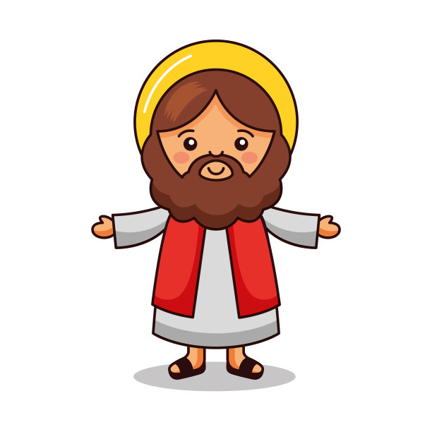 耶稣卡通矢量图片下载