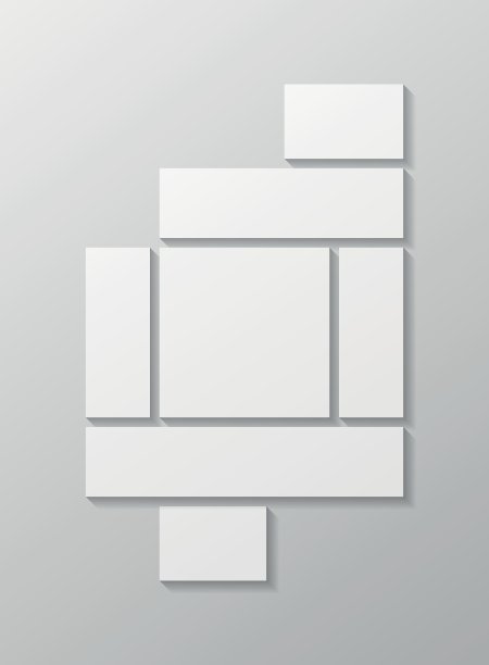 情绪板图标在平面风格。海报框架模型矢量插图孤立的背景。照片拼贴招牌经营理念。图片下载