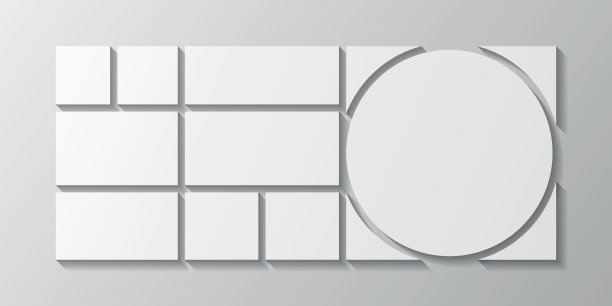 情绪板图标在平面风格。海报框架模型矢量插图孤立的背景。照片拼贴招牌经营理念。图片下载