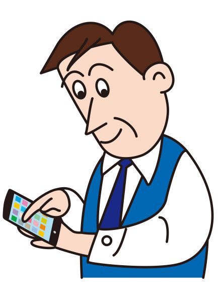 中年商人正在使用智能手机图片下载