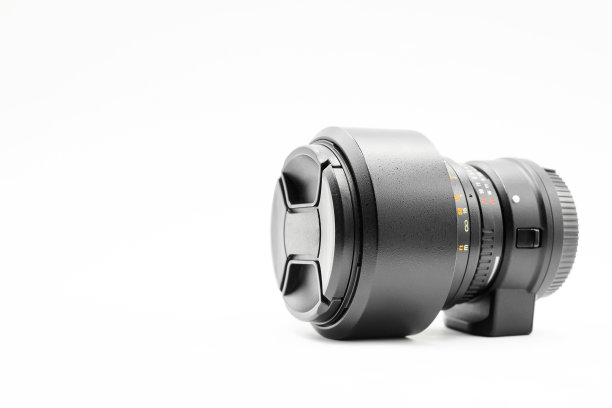 人像85mm镜头，用于相机，白色隔离图片下载