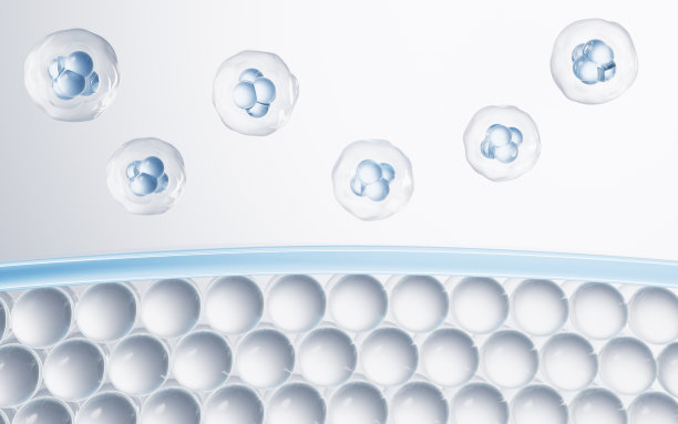 细胞与皮肤，美容护肤概念，三维渲染。图片下载