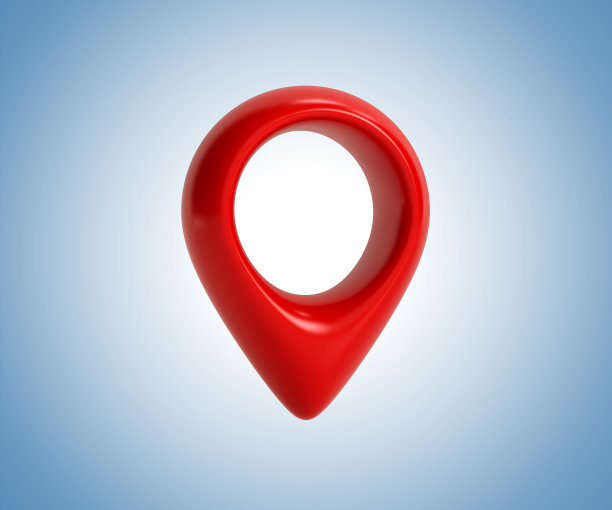 定位针gps地图。逼真的3d设计在塑料卡通风格。图标隔离在蓝色背景上。三维渲染图片下载