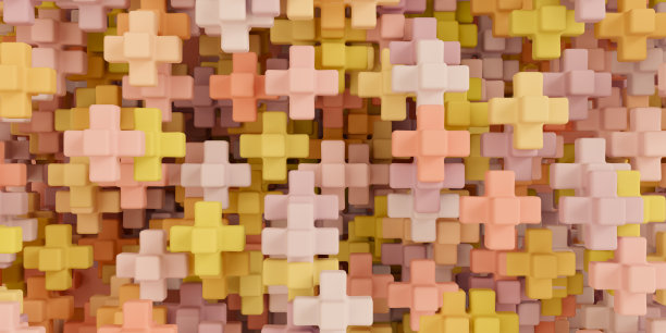 彩色抽象几何三维背景立方体元素和颜色为您的设计。三维效果图图片下载