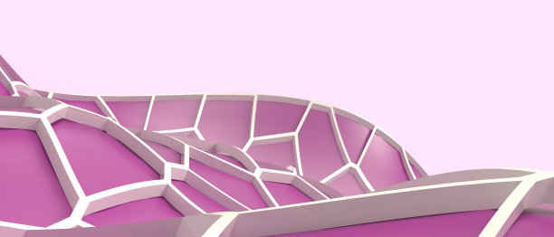 抽象的几何背景。科学技术医学实验为未来健康和公共卫生目标的粉红色。未来，创新，数字化，软件，复制空间，横幅-3d渲染图片下载