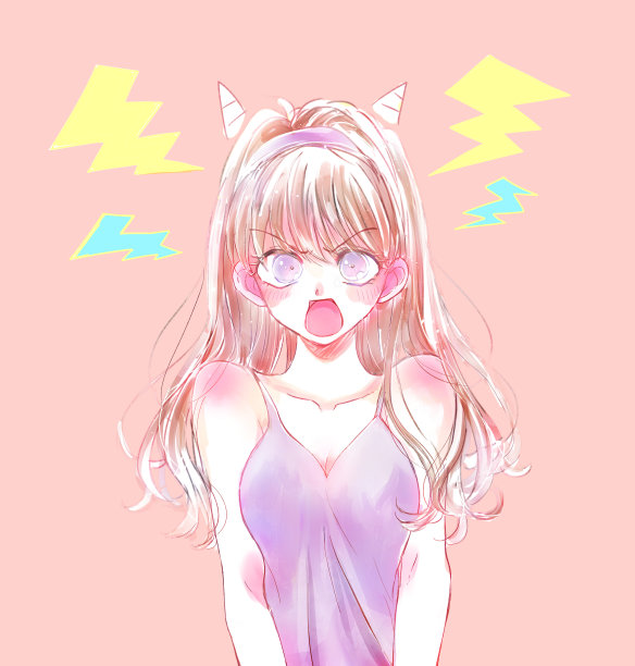 一个美丽愤怒的女人的插图图片下载