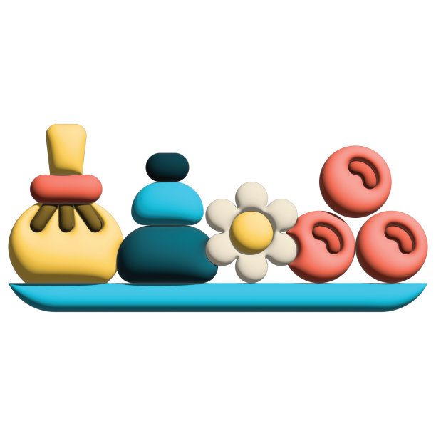 酒店设置的3D插图水疗中心图片下载