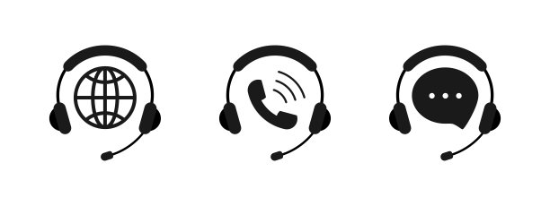 技术支持图标设置。客户服务。呼叫中心。支持用户咨询服务。客户支持图标。运营商的秘书。呼叫中心。热线支持服务。矢量图形图片下载