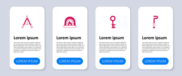 设置火钳，旧钥匙，铁匠烤箱和鼓风机风箱。业务信息图模板。向量图片下载