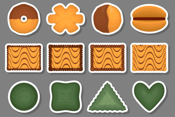 大套自制饼干不同口味的酥皮饼干图片下载