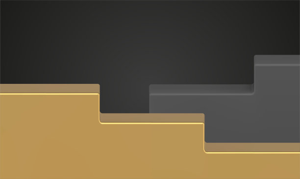 楼梯基础平台黑色金色台阶最佳地点竞赛工作室三维设计矢量图片下载