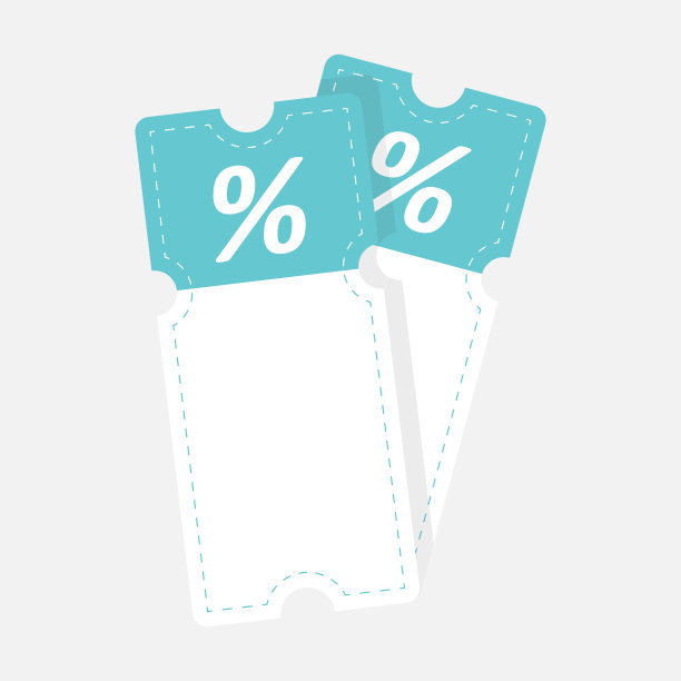 两对门票插图孤立在白色背景上图片下载