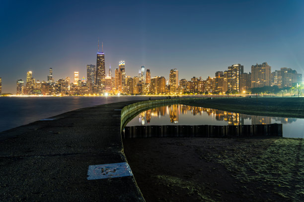芝加哥夜景图片下载