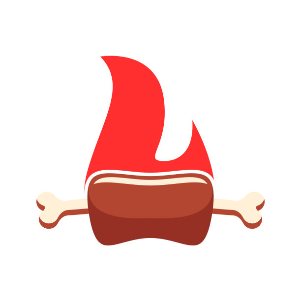 肉和火的组合标志图标图片下载