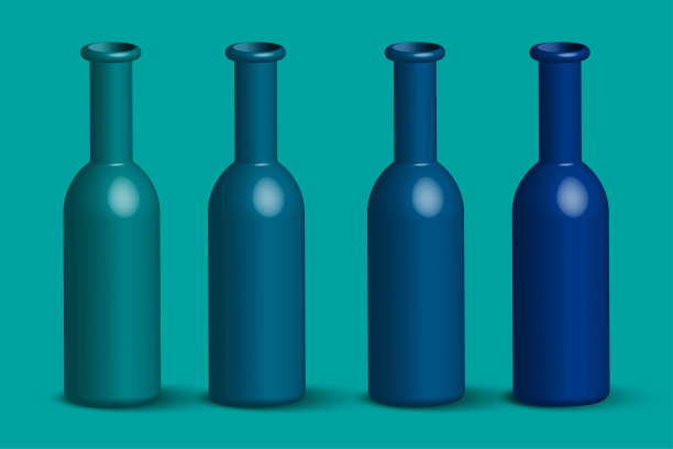 现实的瓶子。平面设计。矢量插图。图片下载
