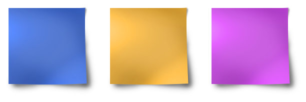 蓝色，橙色和紫色的笔记模板自定义为3d渲染的插图图片下载