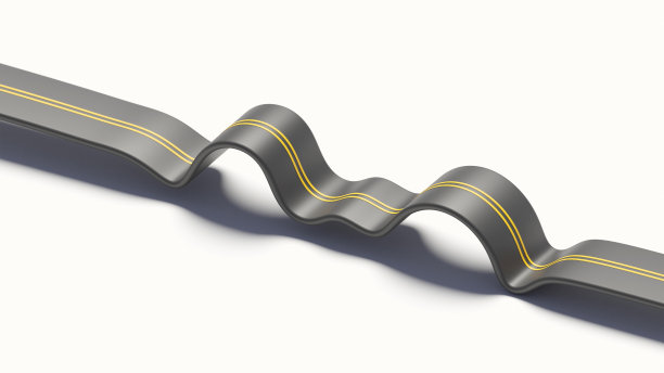 蜿蜒的道路时间线概念。战略解决方案概念。业务路线图3d渲染。图片下载