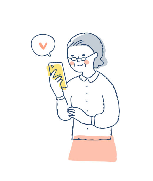 老年妇女正在看智能手机图片下载