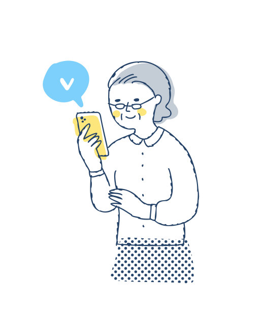 老年妇女正在看智能手机图片下载