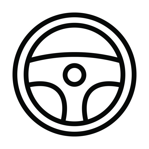 方向盘矢量粗线图标为个人和商业用途。图片下载