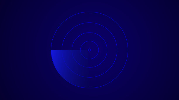 数字技术雷达屏幕扫描不同的信息说明背景。图片下载