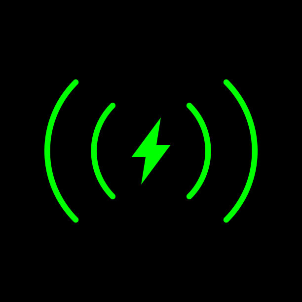 电力图标和无线电波说明背景。图片下载