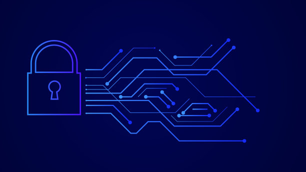 安全系统网络挂锁图标。数字数据保护网络安全挂锁图标说明背景。图片下载