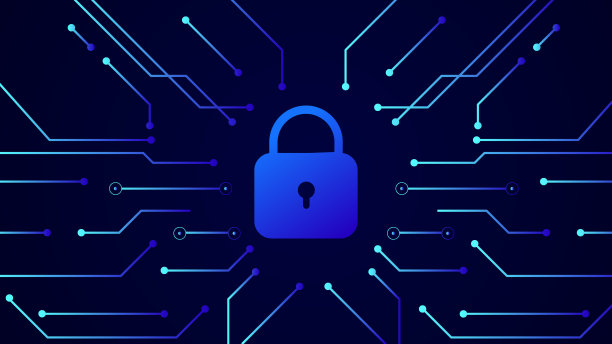 安全系统网络挂锁图标。数字数据保护网络安全挂锁图标说明背景。图片下载
