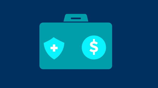 美丽的设计银行业务标志图标上的青色插图背景。图片下载