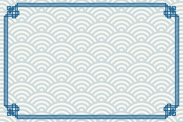 日本图案SEIGAIHA背景材料矢量插图材料图片下载