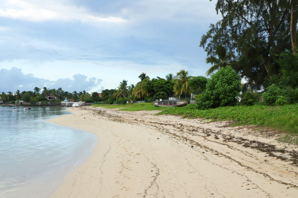 阿尔比恩公共海滩，毛里求斯，印度洋，非洲图片下载