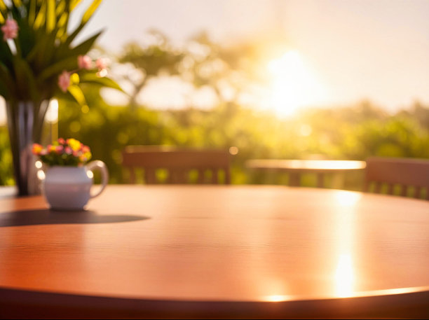 空木桌模糊的背景，可用于展示或蒙太奇您的产品图片下载