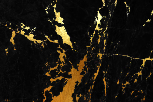 大理石黑色金色纹理墙面背景图片下载